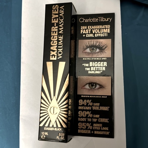 CHARLOTTE TILBURY BLACK MASCARA GLASS BOTTLE EXAGGER-EYES VOLUME - Picture 1 of 4